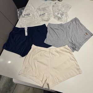 Victoria’s Secret PINK Cotton Shorts Bundle – 3 Pairs NWT Sleep Lounge XS